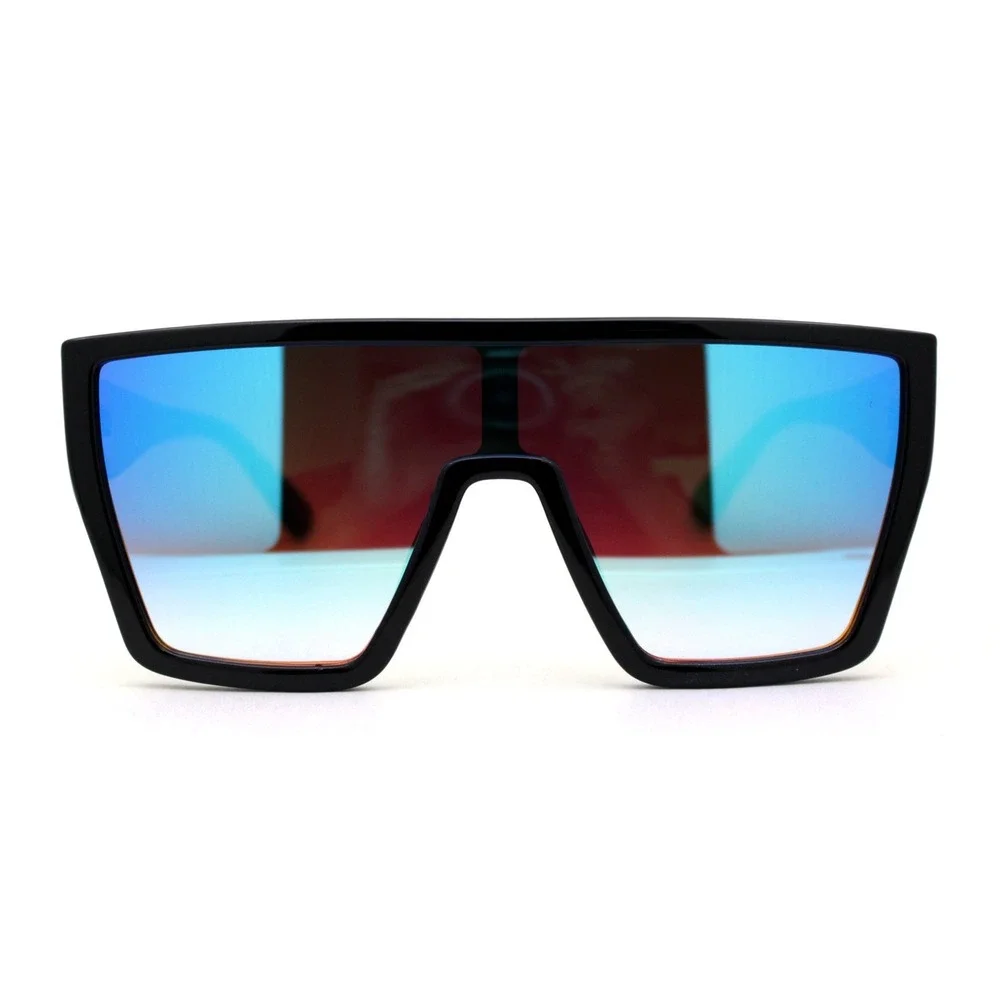 Sunglasses Blue Mirror Reflective Lens Trendy Party‎ Beach Shades UV400 Protect